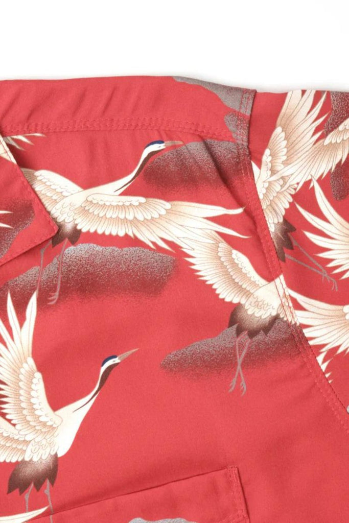Freenote Cloth Hawaiian Red Crane - Archery Close Men's
