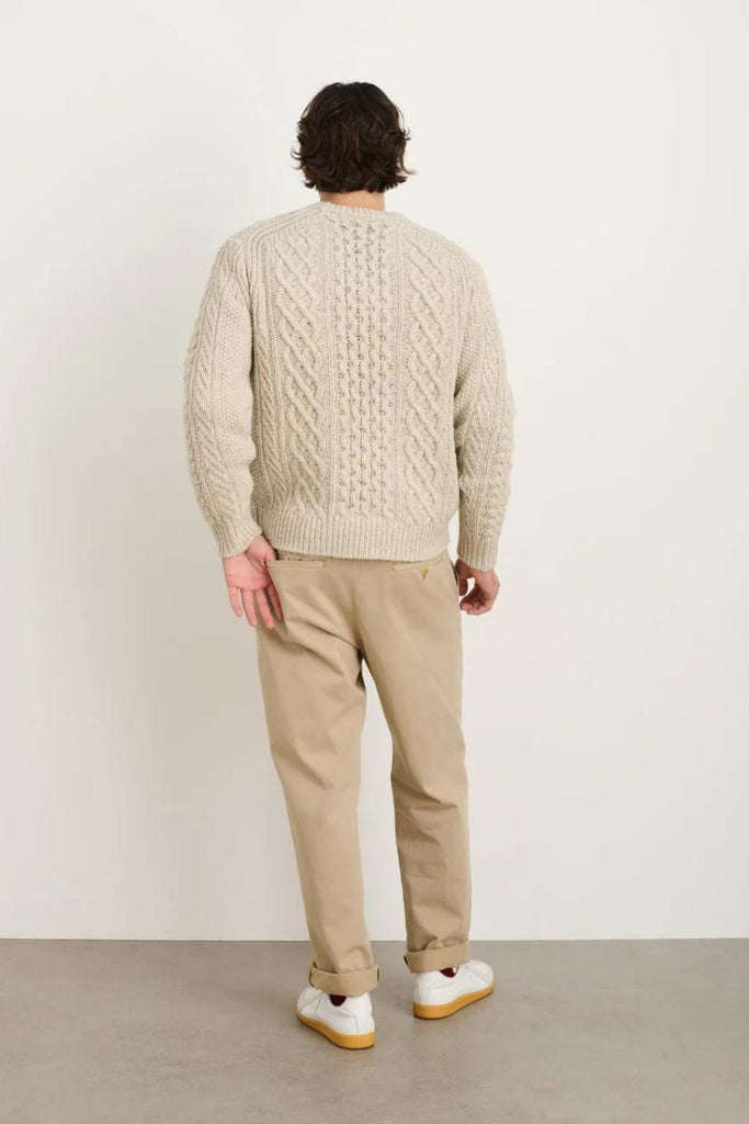 Alex Mill Fisherman Cable Crewneck in Donegal Wool - Archery Close Men's