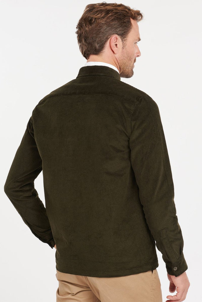 Barbour Cord Overshirt in Olive - Archery Close Men's