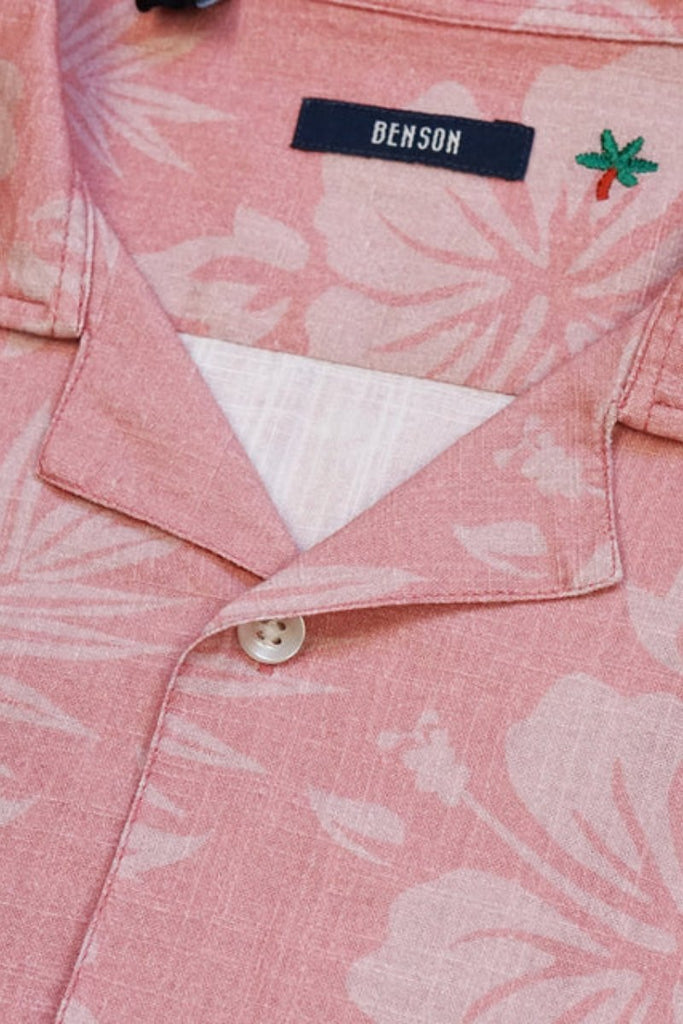Benson Malibu Soft Pink Flowers Button Up - Archery Close Men's