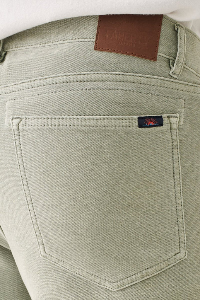 Faherty Brand Stretch Terry 5 Pocket - Faded Olive - Archery Close Men's