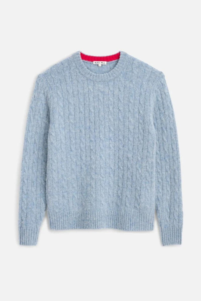 Alex Mill Pilly Cable Crewneck in Wool - Archery Close Men's